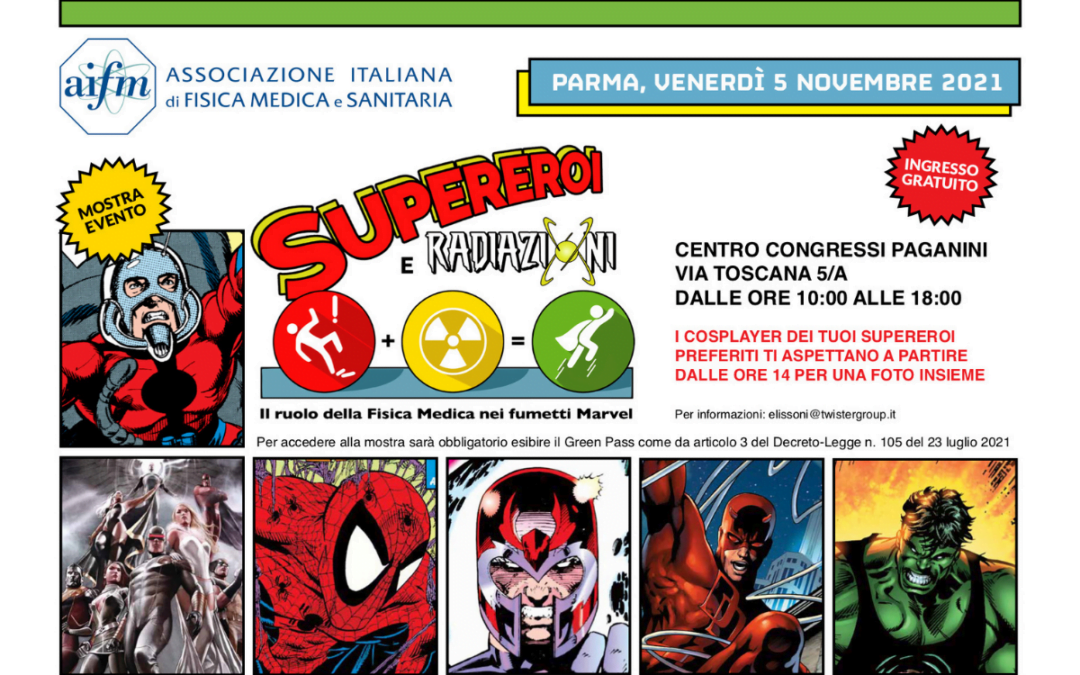 “Supereroi e radiazioni” il 5 novembre a Parma, ma con una sorpresa