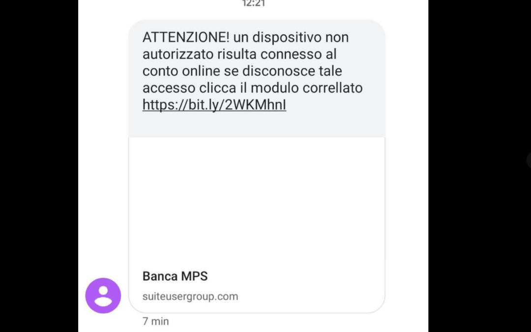 Ti è arrivato un sms sospetto dalla tua banca? Non cliccare su quel link! – IOVOCENARRANTE PER IL SOCIALE